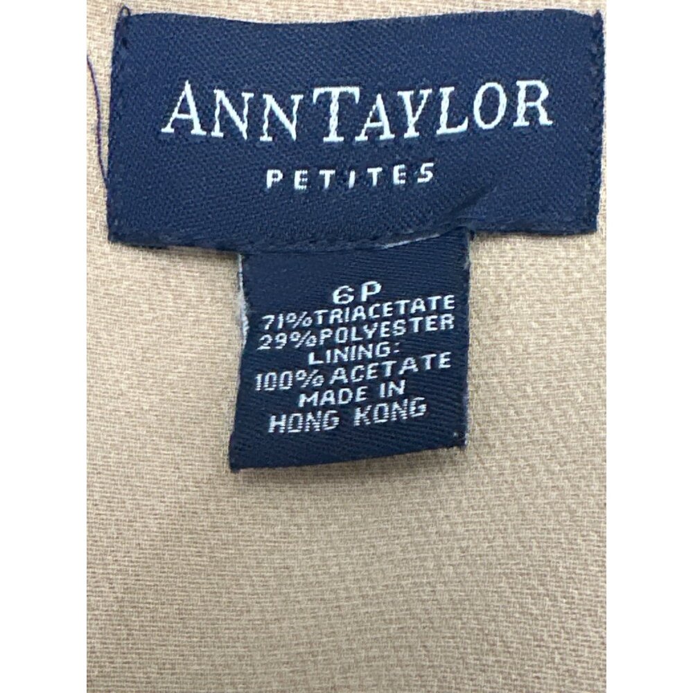 ANN TAYLOR Size 6P Black Sheath Dress Tailored Career Chic Minimalist Power - Picture 6 of 9